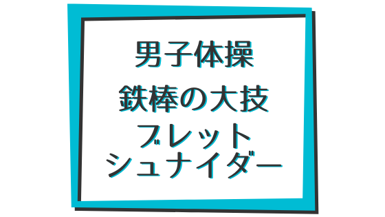 体操男子_鉄棒の手放し技_ブレッドシュナイダー_ミヤチ