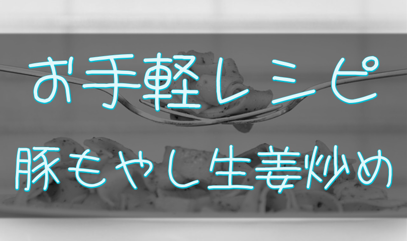 お手軽レシピ_豚もやし生姜炒め